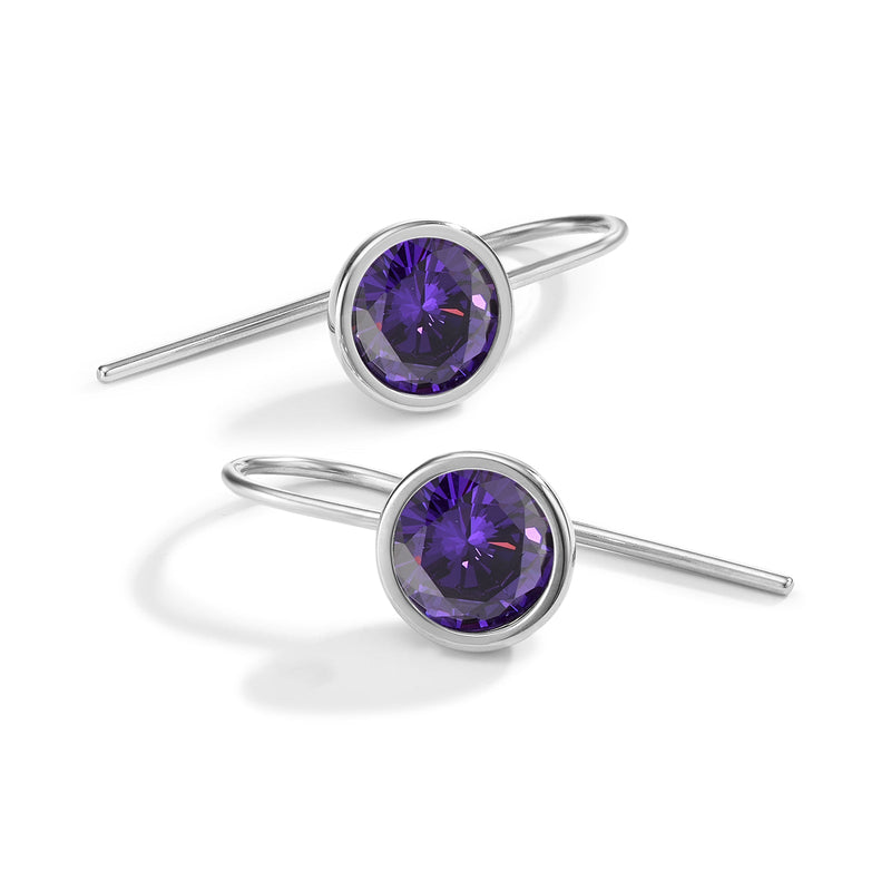 593981 TeNo Joy Drop Earrings, Purple Rose 9.5mm