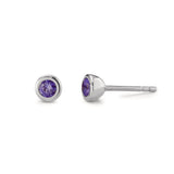 593983 TeNo Joy Earring Studs, Purple Rose 5mm