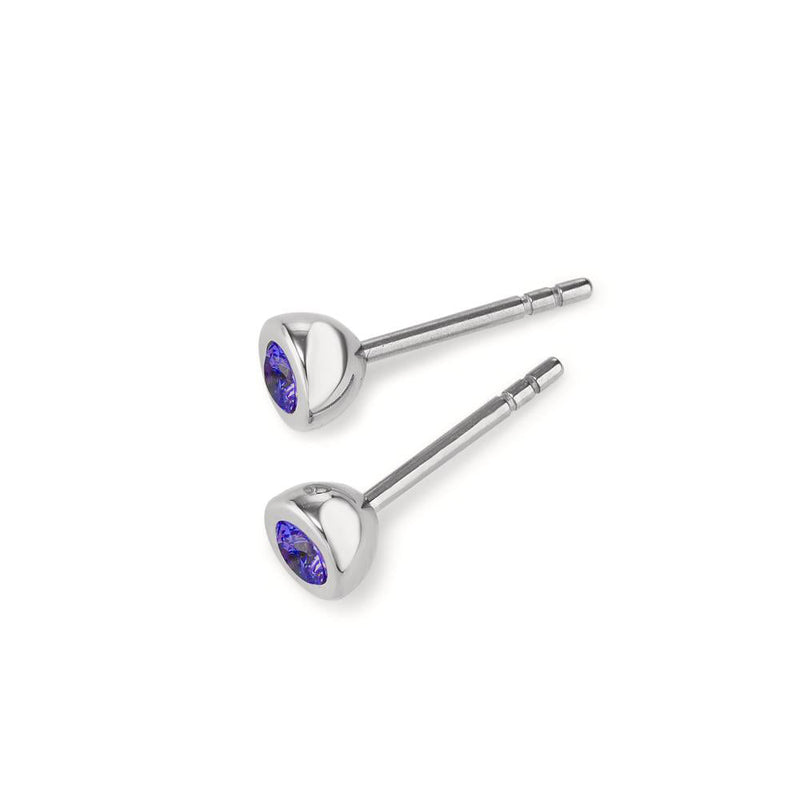 593983 TeNo Joy Earring Studs, Purple Rose 5mm