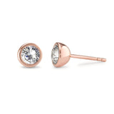 594018 TeNo Joy Earring Studs, Crystal in Rose 7mm