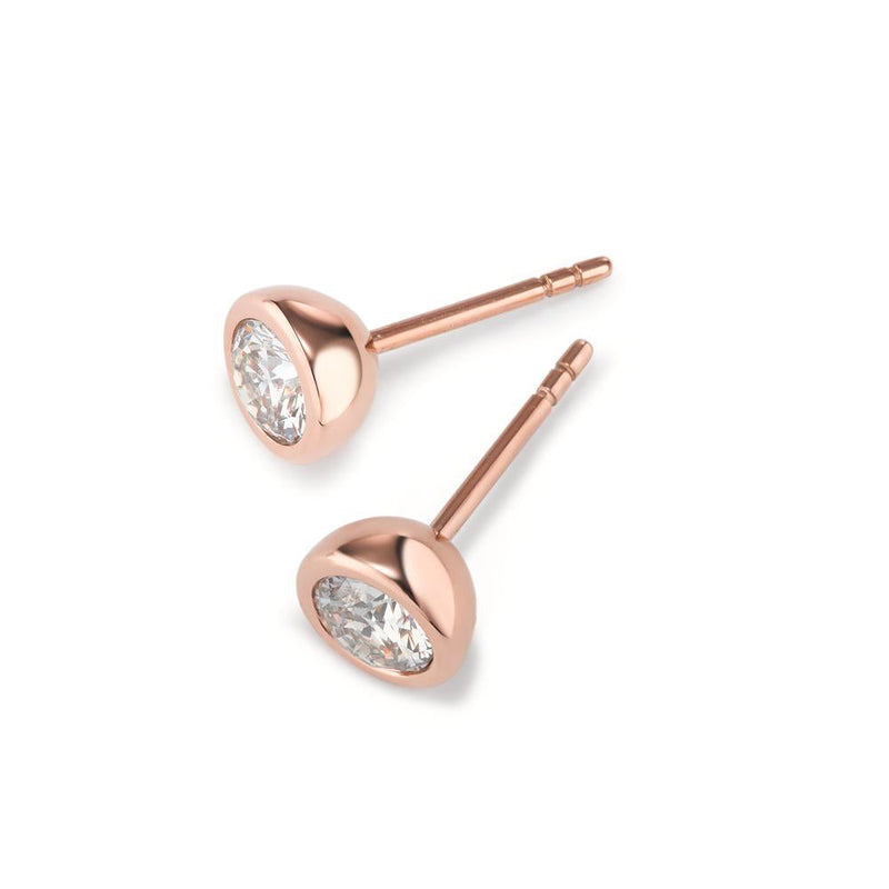 594018 TeNo Joy Earring Studs, Crystal in Rose 7mm