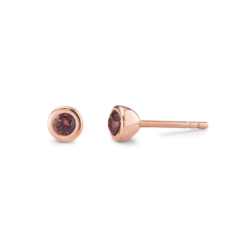 594046 TeNo Joy Earring Studs, Scarlet in Rose 5mm