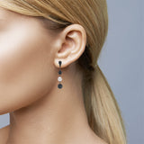 595270 TeNo ARYA Steel & Carbon Pearl Earrings