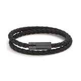 595342 TeNo HERITAGE Black Double Wrap Bracelet
