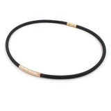 Rose Gold and Diamond Rubber Necklace