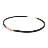 Rose Gold and Diamond Rubber Necklace