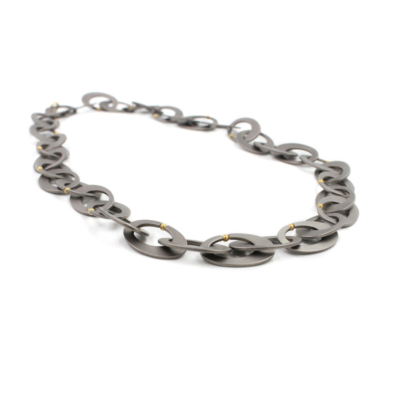 70412-01 TeNo Titanium and 18kt gold Necklace