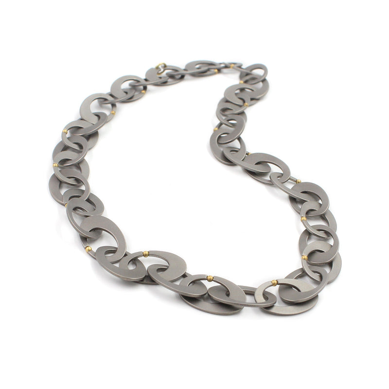 70412-01 TeNo Titanium and 18kt gold Necklace