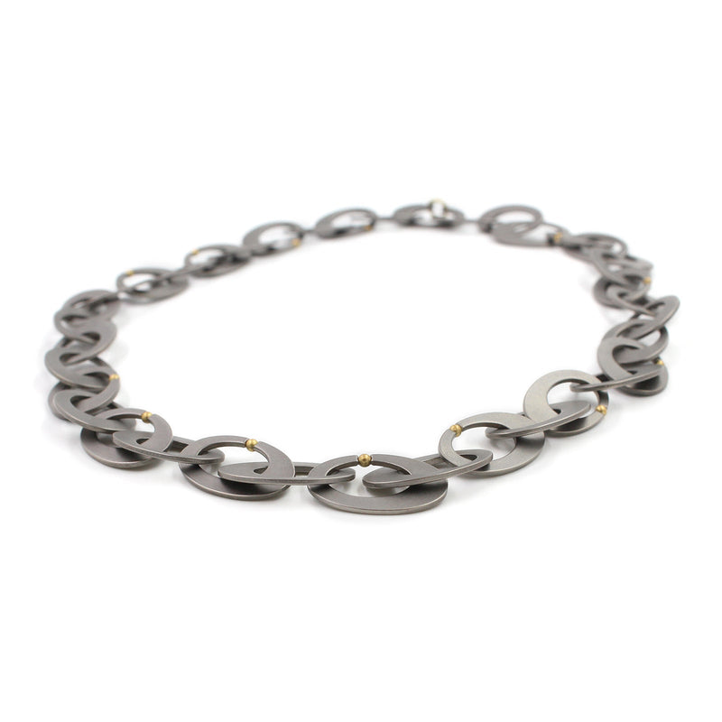 70412-01 TeNo Titanium and 18kt gold Necklace
