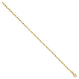 14KT Gold Thin Paperclip Chain Bracelet