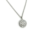 Diamond Cluster Pendant Necklace in 18KT Gold