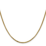 14KT Gold Thin Box Chain, 24"