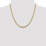 14KT Gold Box Chain Necklace, 24"
