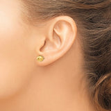 14KT Gold Faceted Gold Ball Stud Earrings