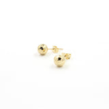 14KT Gold Faceted Gold Ball Stud Earrings