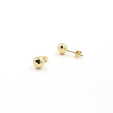 14KT Gold Faceted Gold Ball Stud Earrings