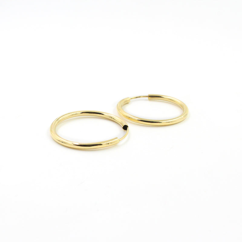 14KT Gold Hoop Earrings, 25mm