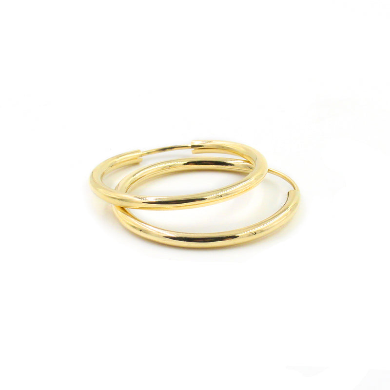 14KT Gold Hoop Earrings, 25mm