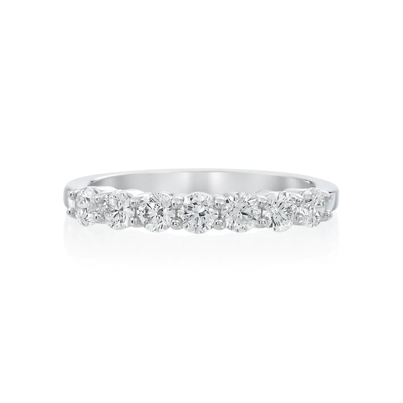 14KT White Gold Diamond Wedding Band