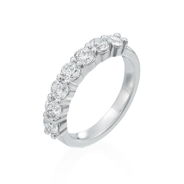 14KT White Gold Lab-Grown Diamond Wedding Band 1.20ct. total weight.