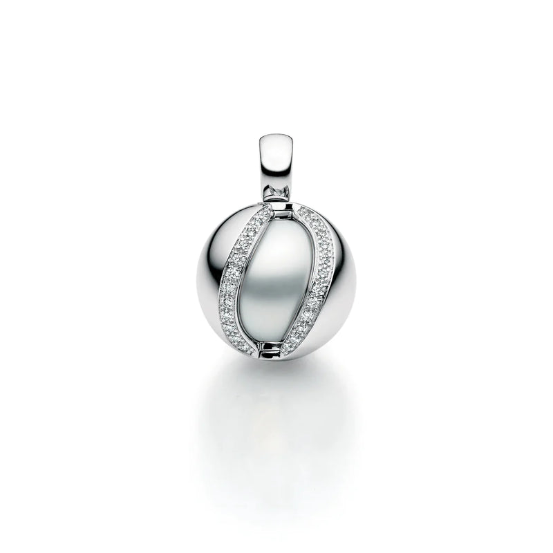 Mystery Pendant Necklace in White Gold