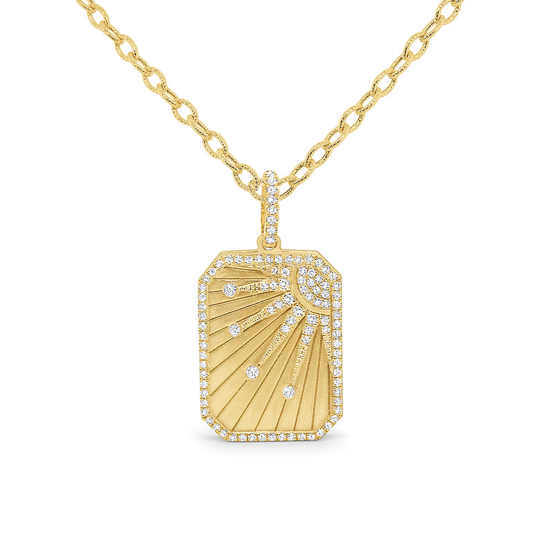 14KT Yellow Gold and Diamond Special Edition Sun Locket