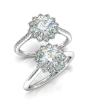 White Gold Diamond Halo Ring