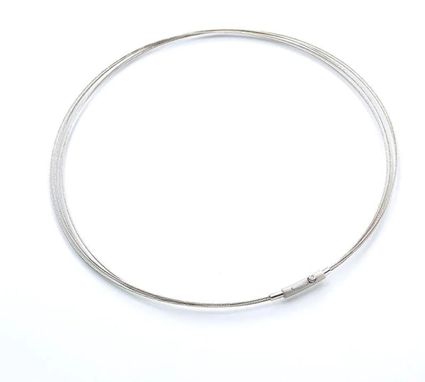 Platinum Chain necklace With Diamond on clasp