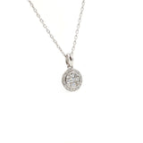 18KT Gold Small Diamond Pendant Necklace