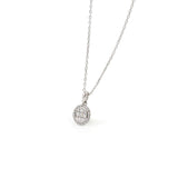 18KT Gold Small Diamond Pendant Necklace