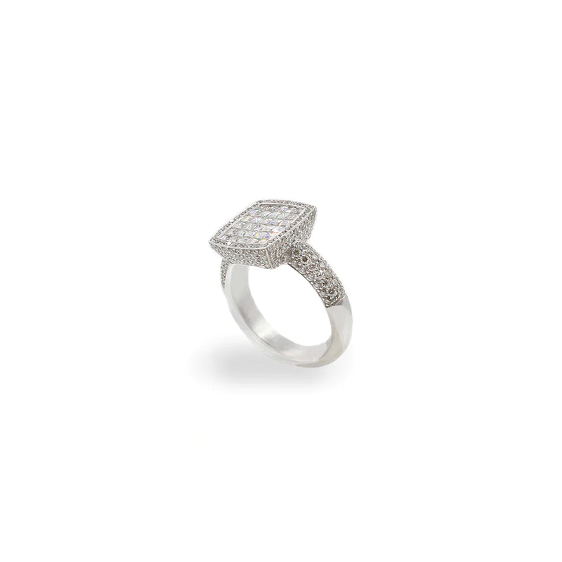 18KT White Gold Blaze Cut Diamond Ring