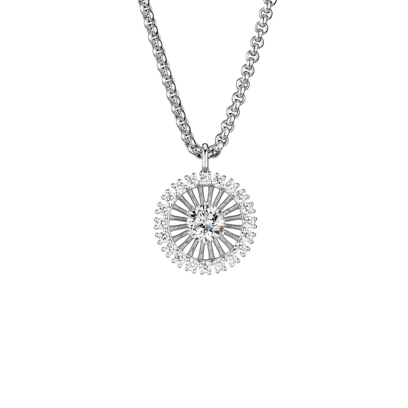 18KT White Gold Swing Boho Necklace