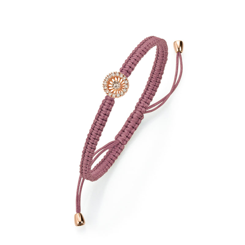 Swing Boho 18KT Rose Gold Bracelet in Aubergine