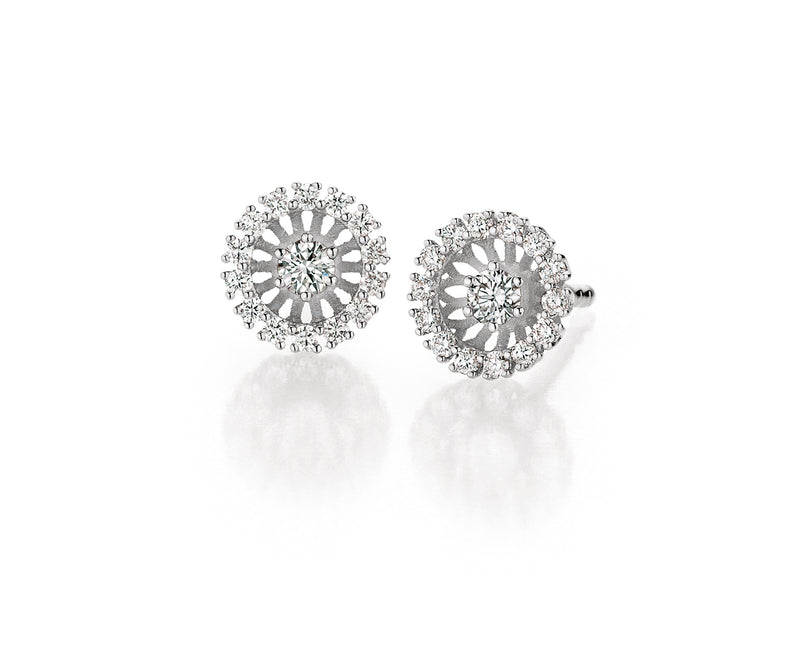 18KT White Gold Swing Boho Earrings