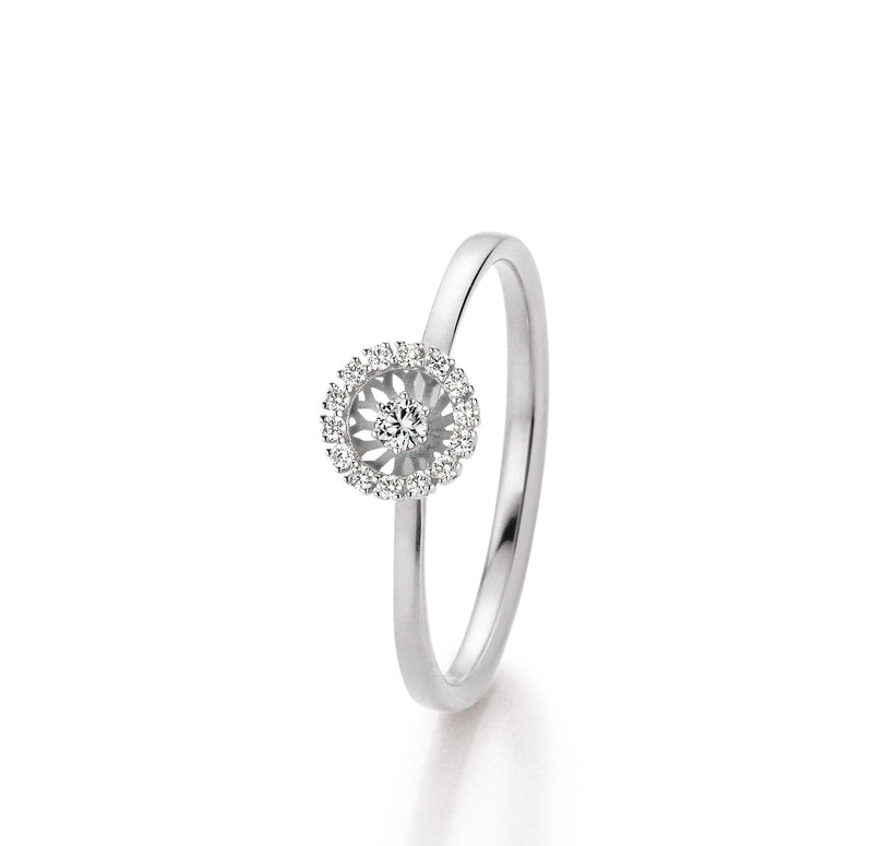 18KT White Gold Swing Boho Ring