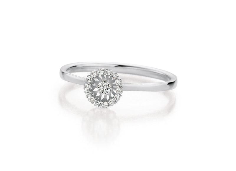 18KT White Gold Swing Boho Ring