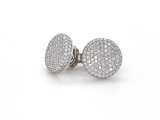 Pavé Diamond Button Earrings