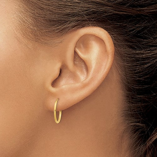 14KT Gold Hoop Earrings, 16mm