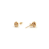 14KT Gold Small Knot Stud Earrings