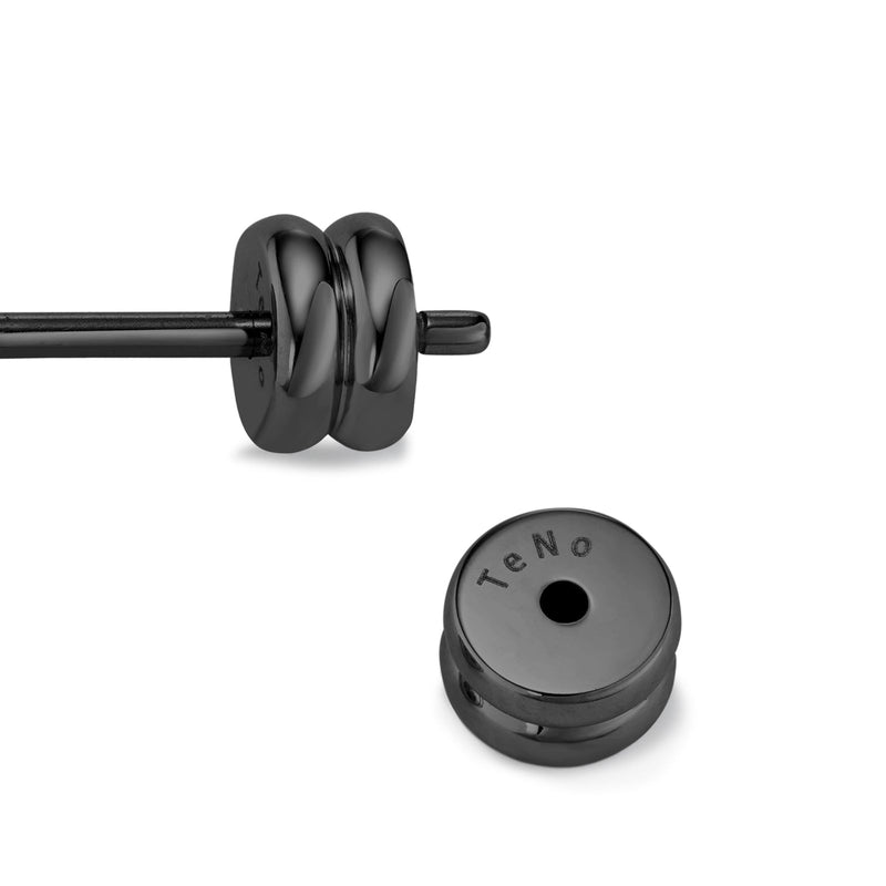 595270 TeNo ARYA Steel & Carbon Pearl Earrings